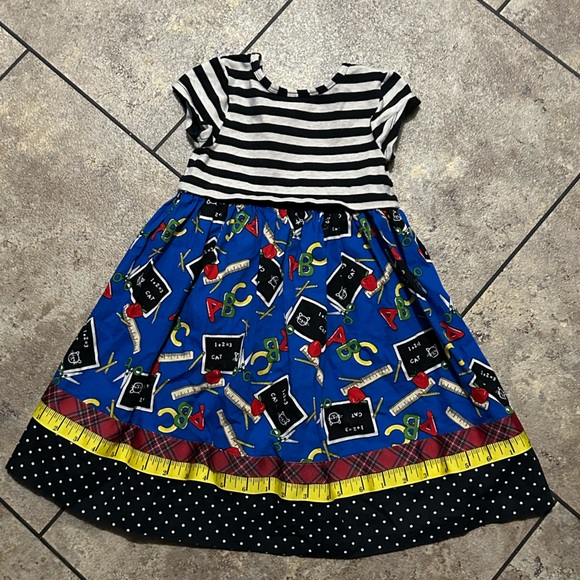 Bonnie Jean Black and White Striped Dress - Picture 4 of 7